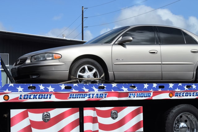car being towed